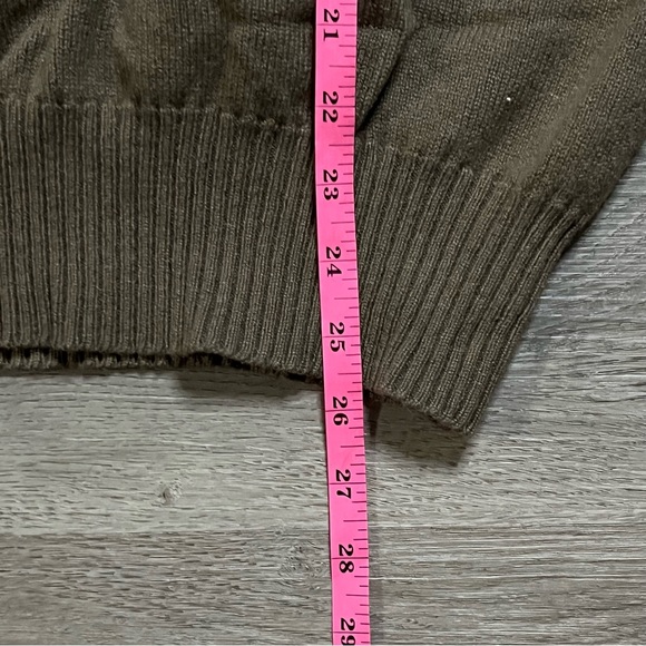 Mark Shale Mens 100% Cashmere Brown Crew Neck Sweater Size Medium - Picture 5 of 7